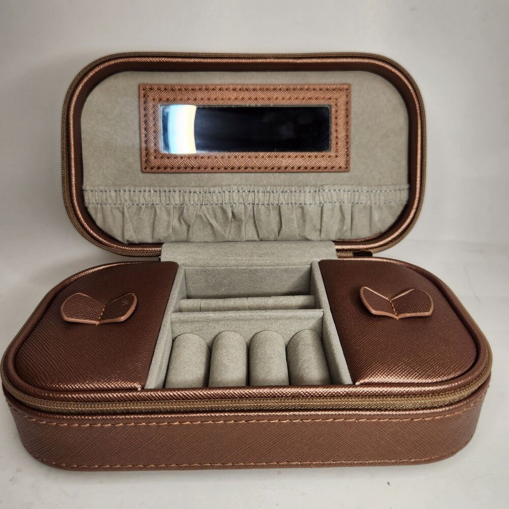 Cupcake and Cashmere at Home Portable Jewelry Box, Dark Rose color Mirror NWOT